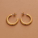 Gold DOTTED Hoops