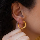 Gold DOTTED Hoops