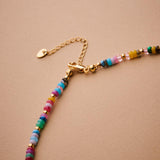 Colorful Agate and Pearl Beaded Necklace