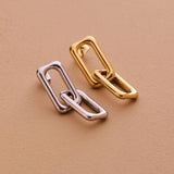 Silver Paperclip Earrings