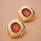 Gold Limpet Shell Stud Earrings