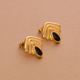 Art Deco Fan Earrings