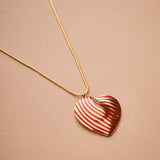 Red Enamel Heart Necklace