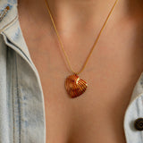 Red Enamel Heart Necklace