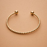 Gold Wire Bracelet with Ball Ends