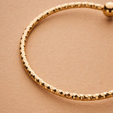 Gold Wire Bracelet with Ball Ends