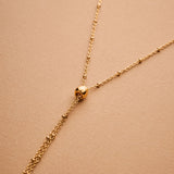 Gold Enamel Pendulum Necklace