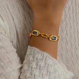Geometric Enamel Bracelet