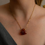 Glass Heart Necklace