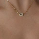 Colorful Crystal Rectangle Pendant