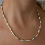Colorful Agate and Pearl Beaded Necklace