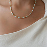 Colorful Agate and Pearl Beaded Necklace