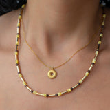 Colorful Agate and Pearl Beaded Necklace