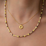 Colorful Agate and Pearl Beaded Necklace