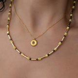 Colorful Agate and Pearl Beaded Necklace