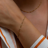 Gold Wavy Snake Chain Bracelet