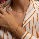 Gold Wavy Snake Chain Bracelet