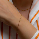 Gold Wavy Snake Chain Bracelet