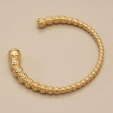 Gold Hammered Balls Cuff