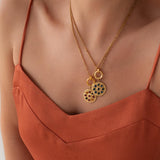 Interchangeable Rhinestone Disc Necklace