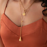 Interchangeable Coin Necklace with Celestial Charm
