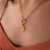 Interchangeable Coin Necklace with Celestial Charm