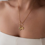 Interchangeable Coin Necklace with Green Rhinestone Charms