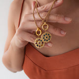 Interchangeable Rhinestone Disc Necklace