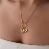 Interchangeable Coin Necklace with Green Rhinestone Charms