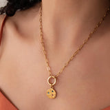 Interchangeable Coin Necklace with Celestial Charm
