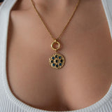 Interchangeable Rhinestone Disc Necklace