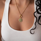 Interchangeable Rhinestone Disc Necklace