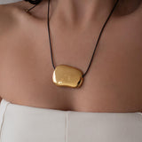 Gold Irregular Pendant Necklace