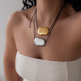 Gold Irregular Pendant Necklace