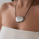 Silver Irregular Pendant Necklace