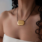 Gold Irregular Pendant Necklace