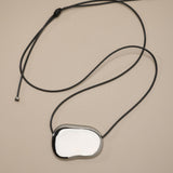 Silver Irregular Pendant Necklace