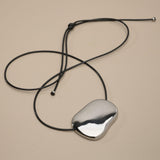 Silver Irregular Pendant Necklace