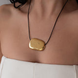 Gold Irregular Pendant Necklace