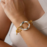 Wide Chunky Gold Link Bracelet