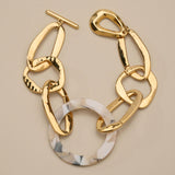 Wide Chunky Gold Link Bracelet