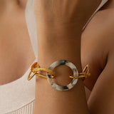 Wide Chunky Gold Link Bracelet