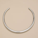 Silver Stainless Steel Collar Necklace