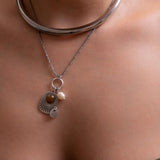 Silver Stainless Steel Collar Necklace