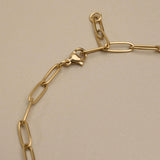 Gold Evil Eye Barrel Necklace