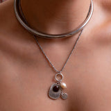 Silver Stainless Steel Collar Necklace