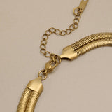 Gold Multi-Strand Snake Chain Knot Necklace
