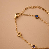 Gold Color Stone Chain Bracelet