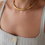 Gold Stainless Steel Collar Necklace
