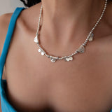 Hematite Beaded Necklace With Metal Charms